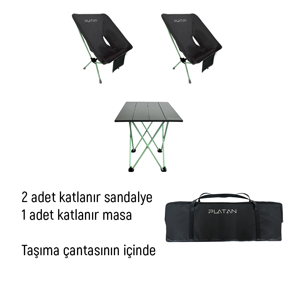 Platan 3 in 1 Sets - 2 Sandalye 1 Masa Seti HP-L Platan 3 in 1 Sets - 2 Sandalye 1 Masa Seti HP-L - Görsel 1