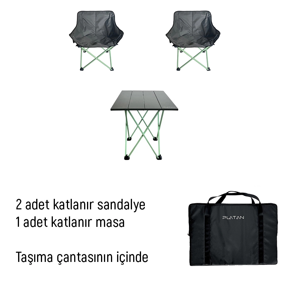 Platan 3 in 1 Sets - 2 Sandalye 1 Masa Seti MH-M Platan 3 in 1 Sets - 2 Sandalye 1 Masa Seti MH-M - Görsel 1