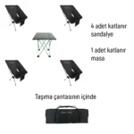 Platan 5 in 1 Sets - 4 Sandalye 1 Masa Seti HP-L - Görsel 2