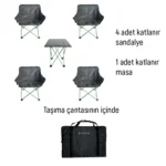 Platan 5 in 1 Sets - 4 Sandalye 1 Masa Seti MH-M - Görsel 2