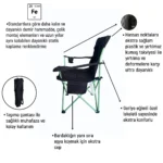 Platan Chair Ones-B Basic Katlanır Kamp Sandalyesi - Görsel 5