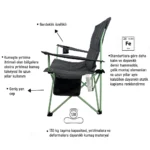 Platan Chair Ones-LL Katlanır Kamp Piknik Sandalyesi - Koltuğu XL - Görsel 7