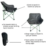 Platan Chair Ones-MH Yer Kaplamaz Hafif Katlanır Kamp Piknik Sandalyesi - Görsel 4