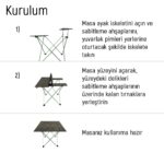 Platan Table Ones-A Ahşap Katlanır Kamp Piknik Masası Küçük Boy - Görsel 8